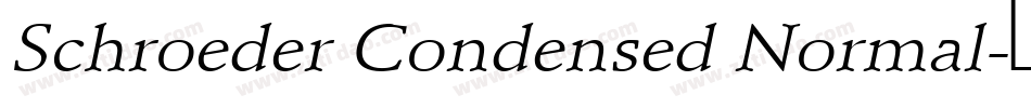 Schroeder Condensed Normal字体转换
